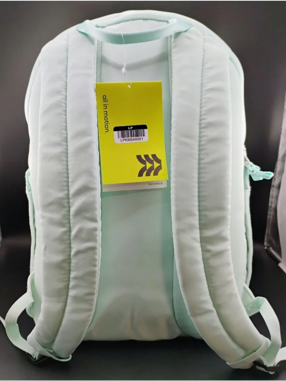 All In Motion Light Blue Backpack With Zippered Compartments